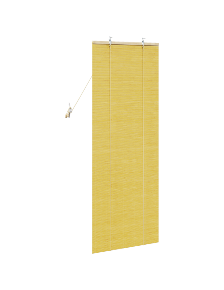 Tenda a rullo con tende Giallo 60 x 160 cm Bambù