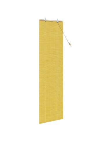 Tenda a rullo con tende Giallo 60 x 220 cm Bambù