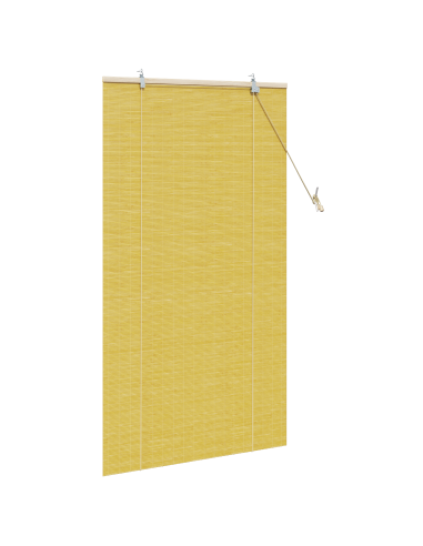 Tenda a rullo con tende Giallo 80 x 160 cm Bambù