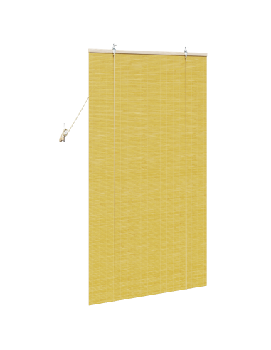 Tenda a rullo con tende Giallo 80 x 160 cm Bambù