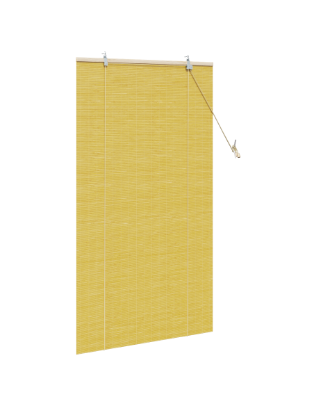 Tenda a rullo con tende Giallo 90 x 160 cm Bambù