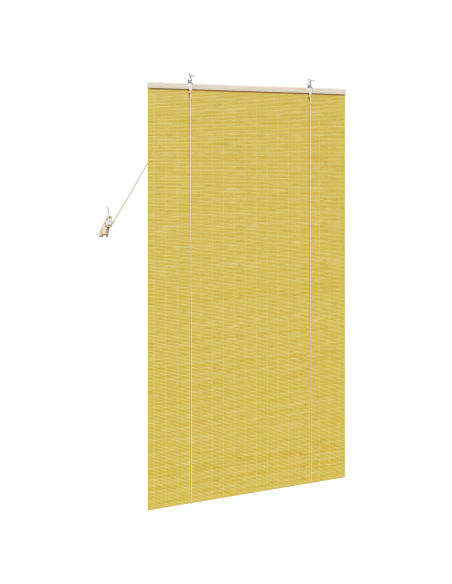 Tenda a rullo con tende Giallo 90 x 160 cm Bambù