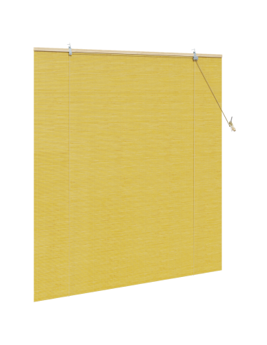 Tenda a rullo con tende Giallo 140 x 160 cm Bambù