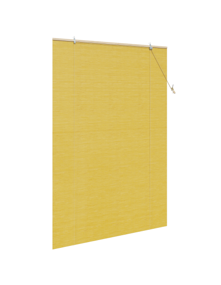 Tenda a rullo con tende Giallo 140 x 220 cm Bambù