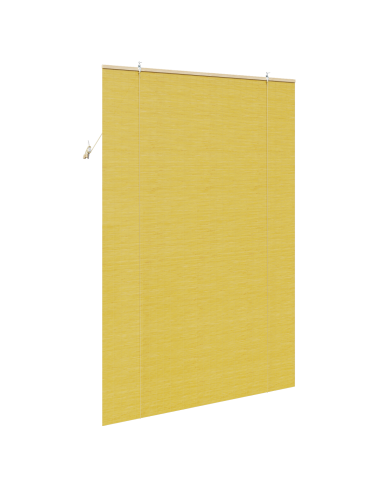 Tenda a rullo con tende Giallo 140 x 220 cm Bambù