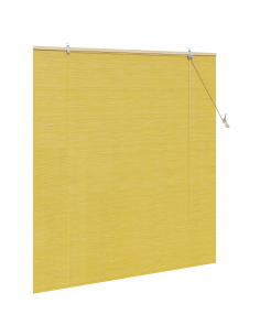 Tenda a rullo con tende Giallo 150 x 160 cm Bambù 2
