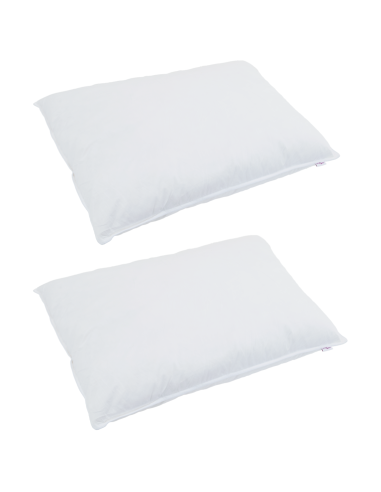 Cuscino con cuscino 2 pcs Bianco 40 x 60 cm Piuma