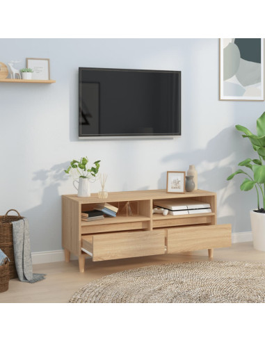 Mobile TV Rovere Sonoma 100x34,5x44,5 cm in Legno Multistrato