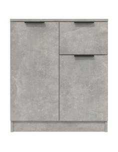 Credenze 2 pz Grigio Cemento 60x30x70 cm in Legno Multistrato