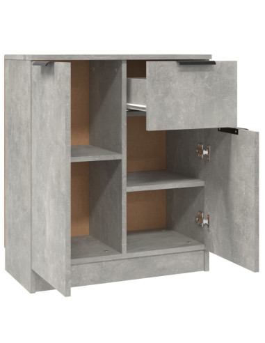 Credenze 2 pz Grigio Cemento 60x30x70 cm in Legno Multistrato