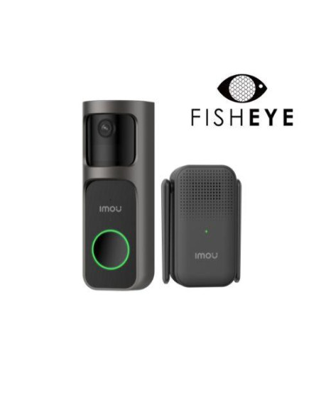 KIT IMOU VIDEOCAMPANELLO 3S A BATTERIA 2.5K CON LENTE FISHEYE + CICALIN WIRELESS