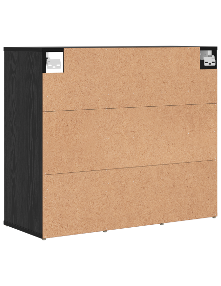 Mobile per scarpe con lo scaffale Rovere Nero 77,5 x 30 x 67 cm