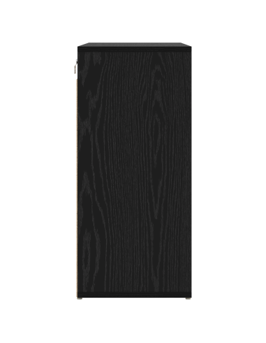 Mobile per scarpe con lo scaffale Rovere Nero 77,5 x 30 x 67 cm