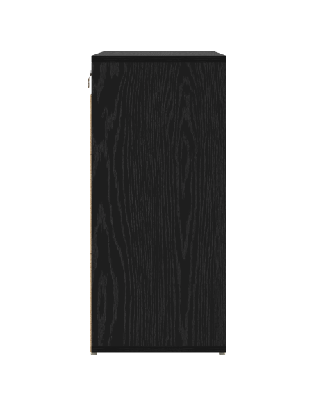 Mobile per scarpe con lo scaffale Rovere Nero 77,5 x 30 x 67 cm