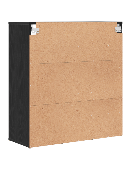 Mobile per scarpe con lo scaffale Rovere Nero 52.5 x 30 x 50 cm