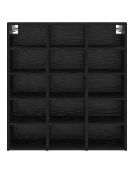 Mobile per scarpe con lo scaffale Rovere Nero 52.5 x 30 x 50 cm