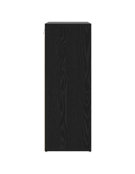 Mobile per scarpe con lo scaffale Rovere Nero 52.5 x 30 x 50 cm