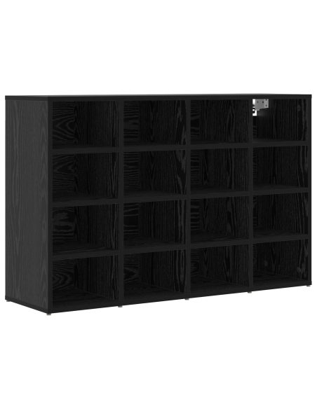 Mobile per scarpe con lo scaffale Rovere Nero 52.5 x 30 x 50 cm