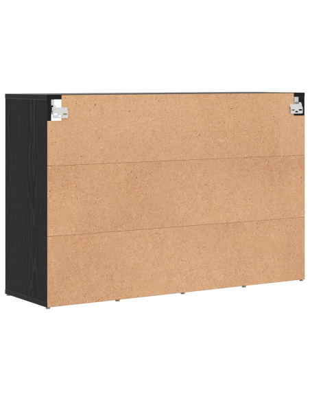 Mobile per scarpe con lo scaffale Rovere Nero 52.5 x 30 x 50 cm