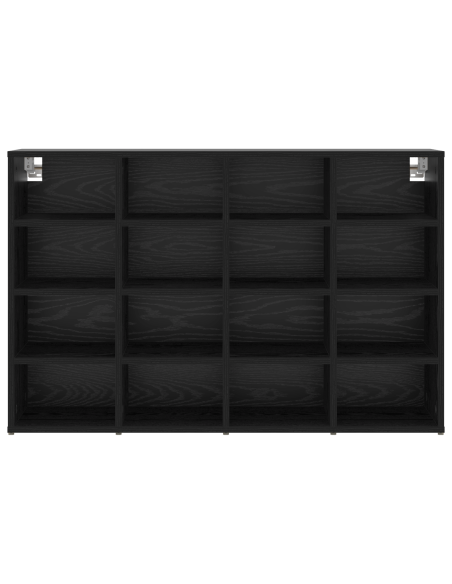 Mobile per scarpe con lo scaffale Rovere Nero 52.5 x 30 x 50 cm