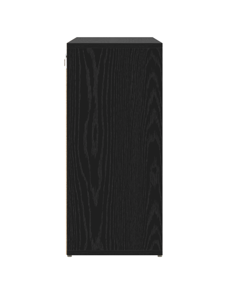 Mobile per scarpe con lo scaffale Rovere Nero 52.5 x 30 x 50 cm