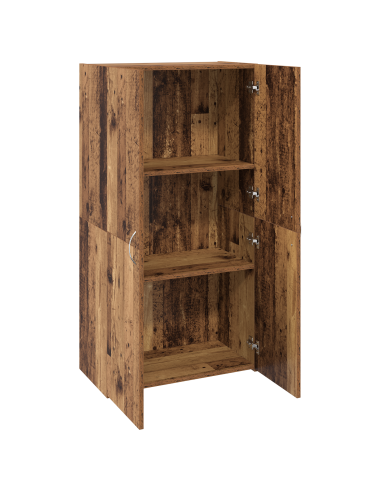 Mobile per Ufficio con lo scaffale Rovere Nero 60 x 32 x 115 cm