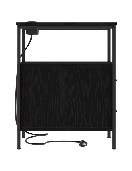 Mobiletti da Notte 2 pcs Rovere nero 30 x 48 x 61 cm