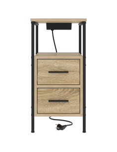Armadio da Notte con cassetto Rovere Sonoma 30 x 48 x 61 cm 2