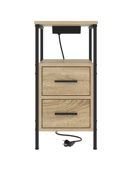 Armadio da Notte 2 pcs Rovere Sonoma 30 x 48 x 61 cm