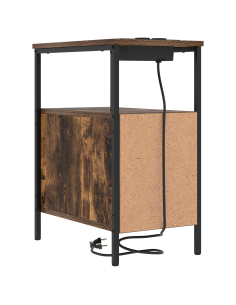 Armadio da Notte con cassetto 2 pcs Rovere fumé 30 x 48 x 61 cm