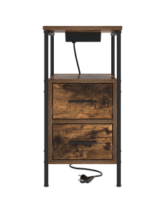 Armadio da Notte con cassetto 2 pcs Rovere fumé 30 x 48 x 61 cm 2