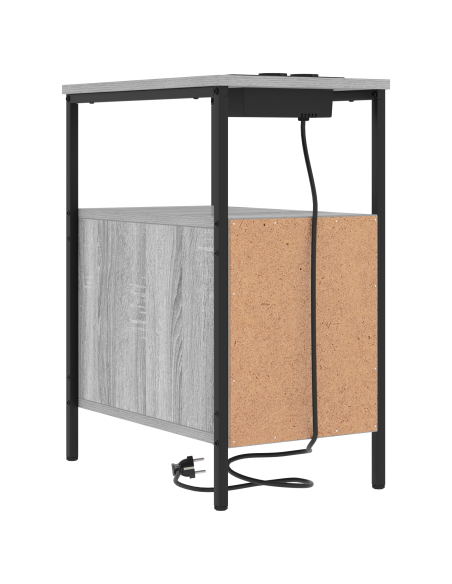 Armadio da Notte con cassetto Grigio sonoma 30 x 48 x 61 cm