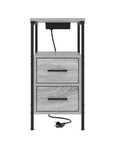 Armadio da Notte con cassetto Grigio Sonoma 30 x 48 x 61 cm
