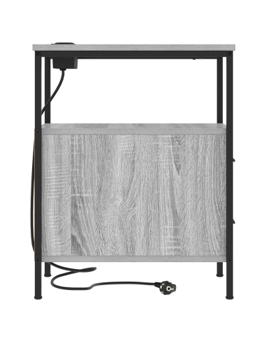 Armadio da Notte con cassetto Grigio Sonoma 30 x 48 x 61 cm