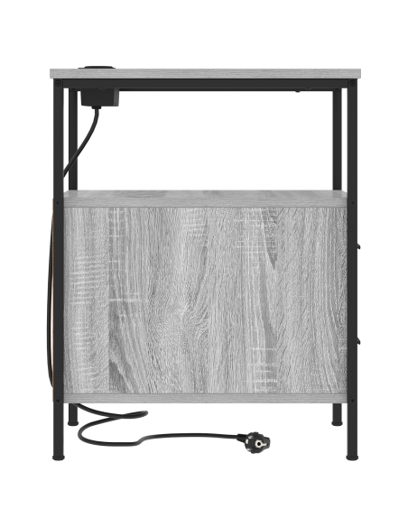 Armadio da Notte con cassetto Grigio sonoma 30 x 48 x 61 cm