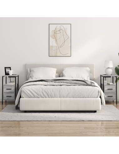 Armadio da Notte 2 pcs Grigio Sonoma 30 x 48 x 61 cm
