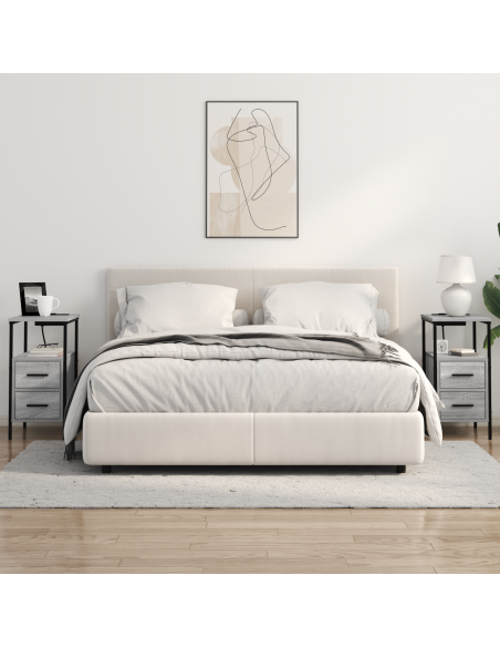 Armadio da Notte 2 pcs Grigio Sonoma 30 x 48 x 61 cm