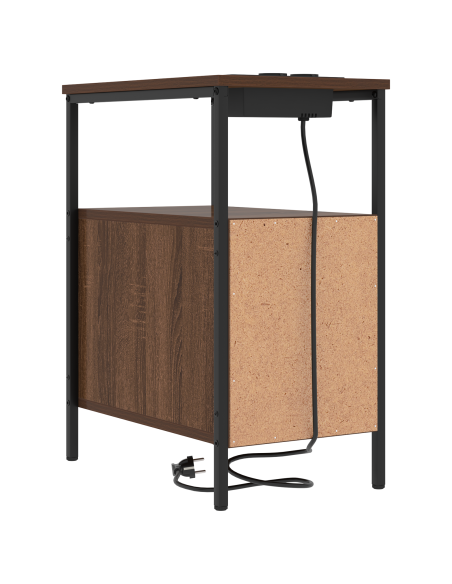 Armadio da Notte con cassetto Rovere marrone 30 x 48 x 61 cm