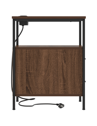 Armadio da Notte con cassetto Rovere Marrone 30 x 48 x 61 cm