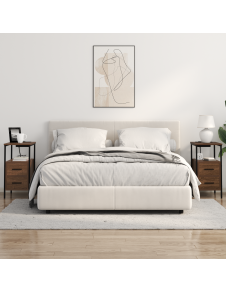 Armadio da Notte 2 pcs Rovere Marrone 30 x 48 x 61 cm
