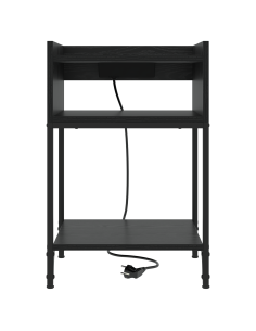 Armadio da Notte Rovere Nero 40 x 40 x 61 cm Legno multistrato