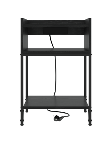 Armadio da Notte 2 pcs Rovere Nero 40 x 40 x 61 cm