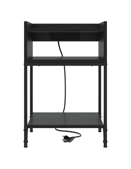 Armadio da Notte 2 pcs Rovere Nero 40 x 40 x 61 cm