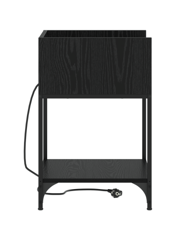 Armadio da Notte 2 pcs Rovere Nero 40 x 40 x 61 cm