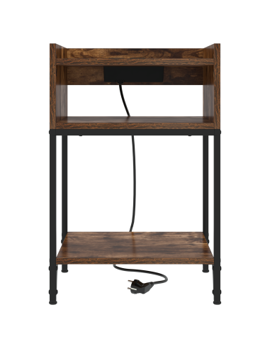 Armadio da Notte Rovere fumé 40 x 40 x 61 cm Legno multistrato