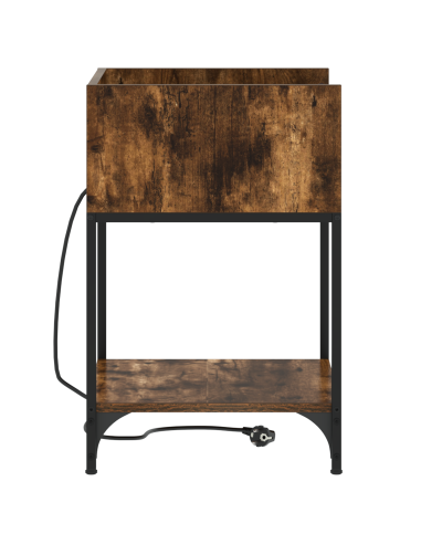 Armadio da Notte Rovere fumé 40 x 40 x 61 cm Legno multistrato