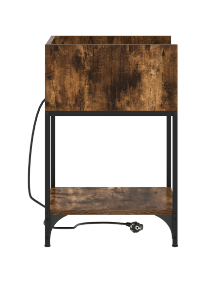 Armadio da Notte Rovere fumé 40 x 40 x 61 cm Legno multistrato