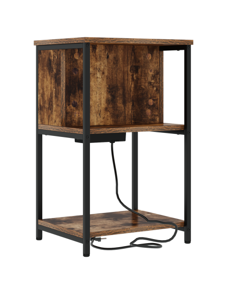 Armadio da Notte 2 pcs Rovere fumé 40 x 40 x 61 cm