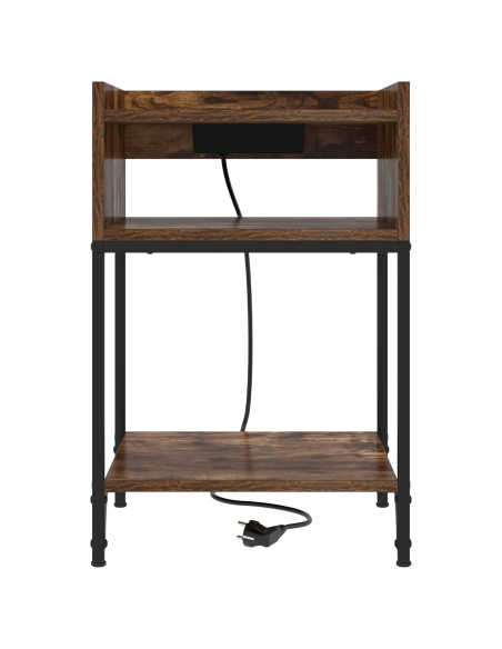 Armadio da Notte 2 pcs Rovere fumé 40 x 40 x 61 cm