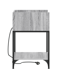 Armadio da Notte con lo scaffale Grigio Sonoma 40 x 40 x 61 cm 2